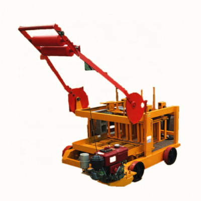 Diesel No Need Pallet Cement Concrete Movable Hollow Block Brick Making Machine Price